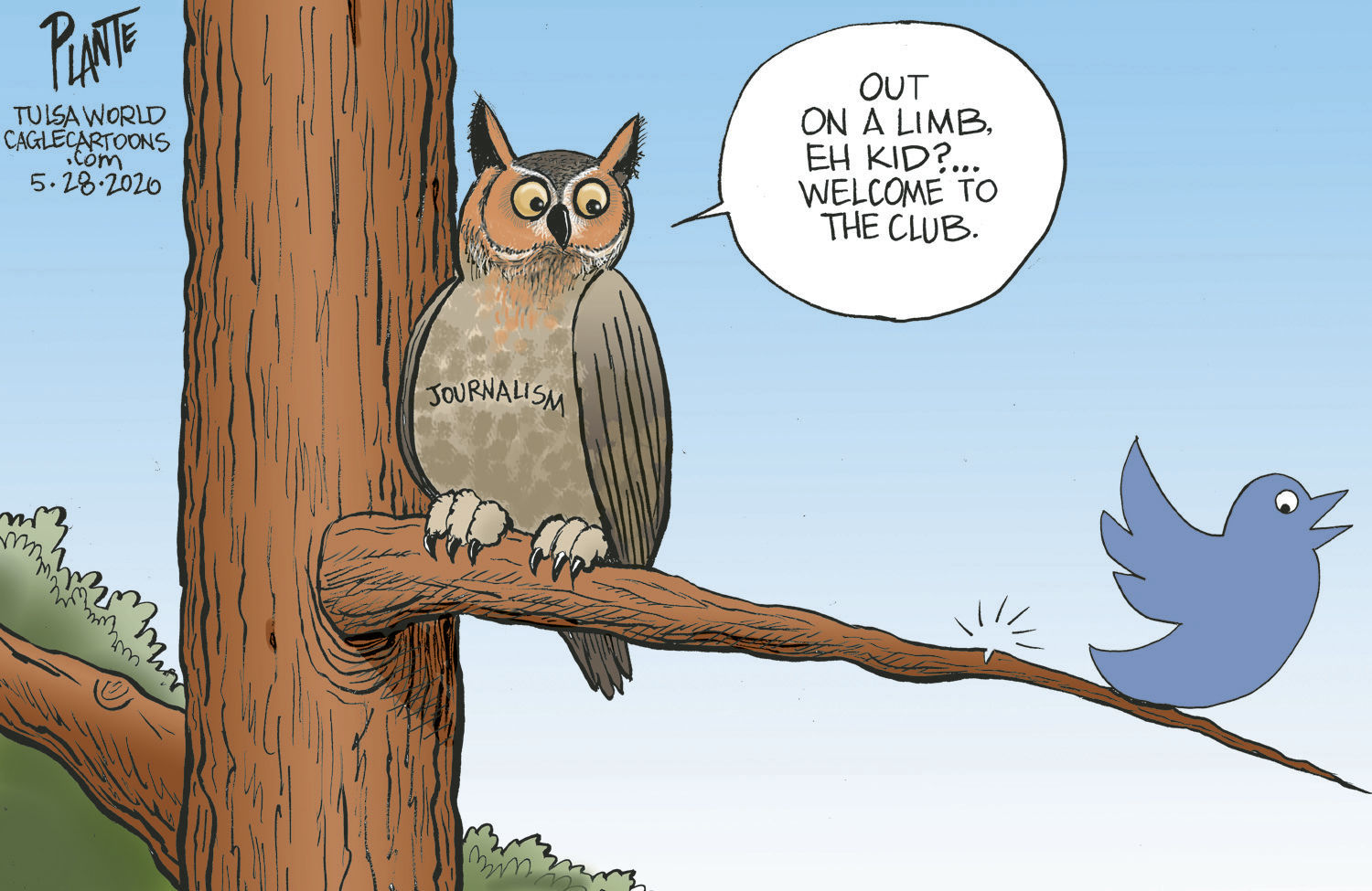 Bruce Plante cartoon: Trump vs. Twitter